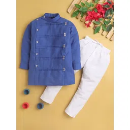 Jeetethnics Boys Self Design Regular Kurta With Pyjamas-picture-19