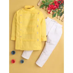 Jeetethnics Boys Self Design Regular Kurta With Pyjamas-picture-47