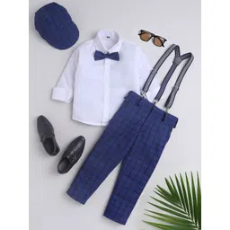 Jeetethnics Boys Shirt Collar Shirt & Trouser With Suspenders-picture-35