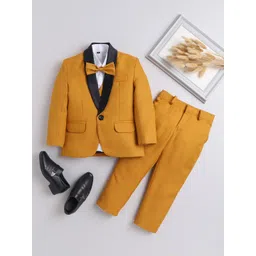 Jeetethnics Boys Silk Cotton Single Breasted 5-Piece Suits-picture-41