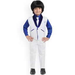 Jeetethnics Boys White Solid Suit-picture-26