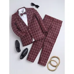 Jeetethnics Infant Boys Checked 3Pc Party Suits-picture-54