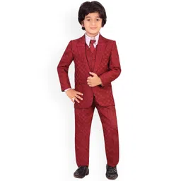 Jeetethnics Maroon Boys Suit Set-picture-13