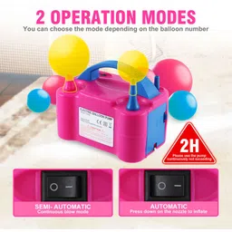 jeevan jyoti agency Electric Balloon Air Blower Pump Portable Inflator Dual Nozzle Machine WMK25 Balloon Pump-picture-17