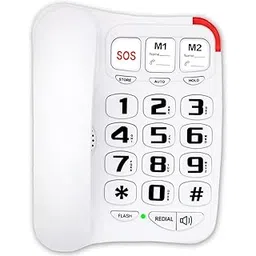 JeKaVis J-P45 Amplified Phones for Seniors with Big Button & Loud Speaker, Landline Phones with Picture Button Support Speed Dial/Wall Mountable-picture-24