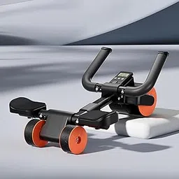 JELLEX New Ab Wheel Roller With Elbow Support Adjustable Automatic Rebound Abdominal Wheel Roller For Core Work Out Fitness (40L X 18W X 16.5H Centimeters), Multi-picture-16