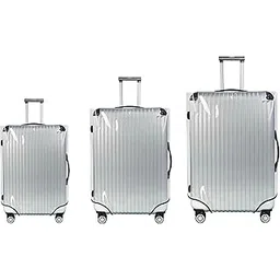 jellyfish Luggage Cover Set, Transparent PVC Waterproof Protective Covers for 20, 24, 28 Inch Hard Shell Trolley Bags, Transparent-picture-11