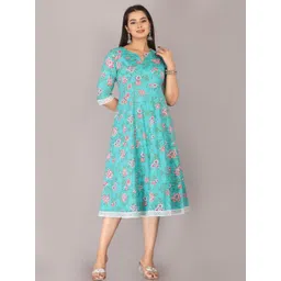 JEMCY Women V-Neck Floral Print Layered Maxi Dress-picture-42