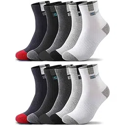 jemox Ankle Socks Pack of 10, Assorted Colours - Premium Comfort, Breathable & Durable Socks for Men & Women. Ideal for Sports, Casual Wear, Workouts & Everyday Use-picture-35