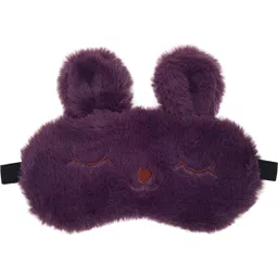 jenna Fur Bunny Purple Sleeping Eye Mask for Insomnia, Meditation, Puffy Eyes and Dark Circles-picture-23