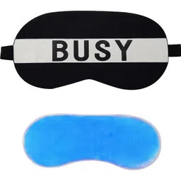 jenna Sleeping Eye Shade Mask Cover for Insomnia, Meditation, Puffy Eyes and Dark Circles Busy Black With Gel-picture-11