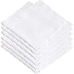 jenny denial Men's Pure Cotton Rumal/Handkerchief - White, (50 x 50 Cm)-picture-12