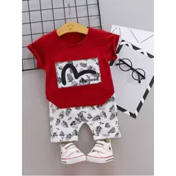 JENNY GARMENT Unisex Kids Printed T-shirt with Shorts-picture-33