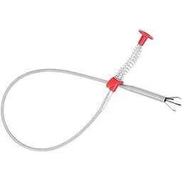 JENSIENT Stainless Steel Drain Pipe Cleaning Spring Stick,Hair Catching Pipe Cleaning Claw Wire,Sink Stick Sewer Sink Tub Dredge Remover,Spring Drain Basin Cleaner Tool(160 Cm) (1)-picture-19