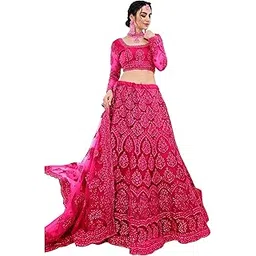 jesani creation Trndy chain embroderied with Stone Work Woman s Flered Lehenga choli.(Semi Stitched)-picture-11