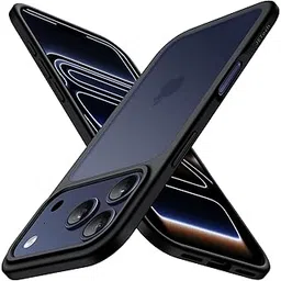 JETech Matte Case for iPhone 17 Pro Max 6.9-Inch, Shockproof Military Grade Drop Protection, Frosted Translucent Back Minimalist Phone Cover, Anti-Fingerprint (Black)-picture-12