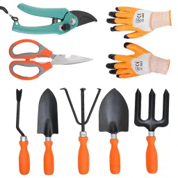 JetFire PVC Walkers Trowel, Cultivator, Transplanter, Weeder, Fork & Pruner Scissor, Gloves-picture-35