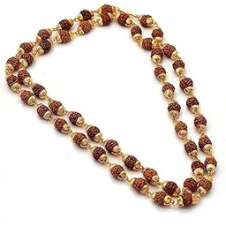 jewar mandi JewarHaat RUDRAKSH Mala Gold Plated Lord Shiva RUDRAKSH Chain Long Size Daily Use Jewelry for Men Women, Boys Girls, Unisex-picture-46