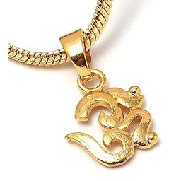 jewar mandi Locket Gold Plated Ganesh Ji, Hanuman Ji, Lord Shiva Om ॐ, Durga Maa, Radha Krishna Ji & Fish Machali Religious Pendant With Chain Jewelry-picture-47