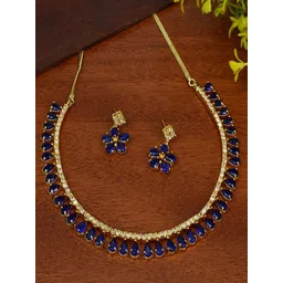 Jewar Mandi Women Gold-Plated CZ-Studded Jewellery Set-picture-38