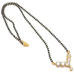 JewarHaat Mangalsutra Indian Wedding Bridal Ad Cz Color Stones Gold Plated Pendant Tanmaniyam Nallapusalu Black Beads Chain Faux Jewelry Women-picture-27