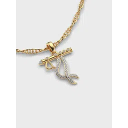 Jewelbox Women 18Kt Gold Divine Flute Design Pendant With 0.27 Carat Diamond - 1.34g-picture-19