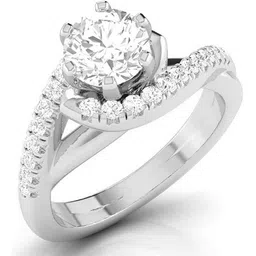 JEWELIES Classic Solitaire Sterling Silver 925 For Girls & Women Cubic Zirconia Silver ring-picture-27