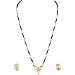 jewellity Kundan Gold Mangalsutra Set with Sleek Pendant and Studs, Light Weight, For Women MSK-5277-picture-15