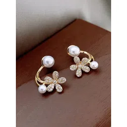 Jewels Galaxy Gold Plated Contemporary Studs Earrings-picture-38