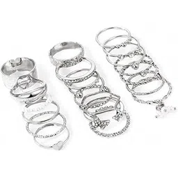 jewels galaxy Gold Plated Stackable Rings (Pack of 21)-picture-13