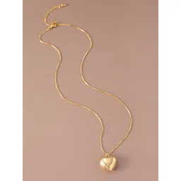 Jewels Galaxy Gold-Plated Stainless Steel Heart Shaped Pendant With Chain-picture-27