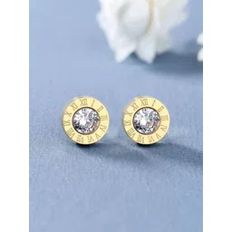 Jewels Galaxy Gold-Toned Contemporary Studs Earrings-picture-29