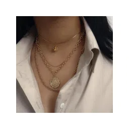 Jewels Galaxy Jewellery For Women Gold Plated Layered Necklace-picture-18