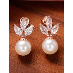 Jewels Galaxy Rose Gold Plated Contemporary Drop Earrings-picture-22