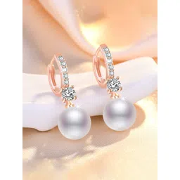 Jewels Galaxy Rose Gold-Plated Contemporary Studs Earrings-picture-10