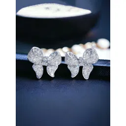 Jewels Galaxy Silver-Plated American Diamond Studded Contemporary Studs-picture-39