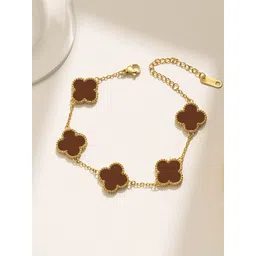 Jewels Galaxy Stainless Steel Gold-Plated Link Bracelet-picture-42