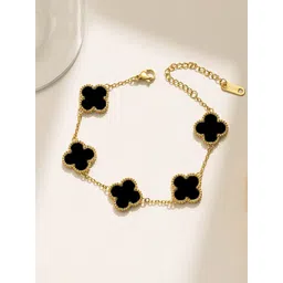 Jewels Galaxy Stainless Steel Gold-Plated Link Bracelet-picture-30