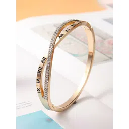 Jewels Galaxy Women Brass Gold-Plated Bangle-Style Bracelet image 4