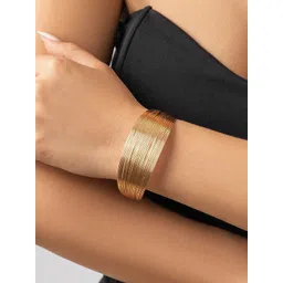Jewels Galaxy Women Gold-Plated Cuff Bracelet-picture-17