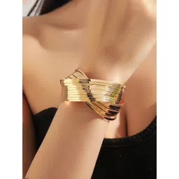 Jewels Galaxy Women Gold-Plated Cuff Bracelet-picture-26