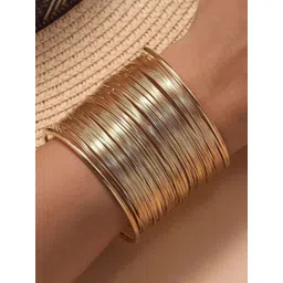 Jewels Galaxy Women Gold-Toned Gold-Plated Link Bracelet-picture-24