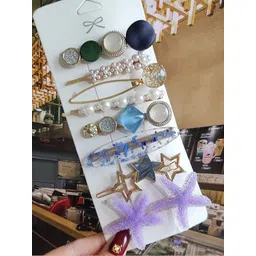 Jewels Galaxy Women Pack Of 8 Multicoloured Embellished Alligator Hair Clip-picture-34