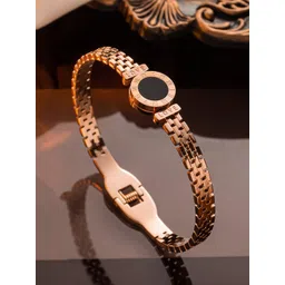 Jewels Galaxy Women Rose Gold-Plated Bangle-Style Bracelet-picture-34