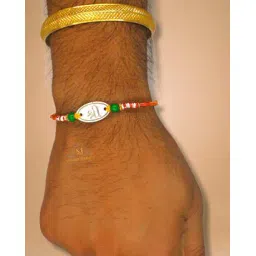 jewelyaari Sterling Silver Beaded Rakhi-picture-49