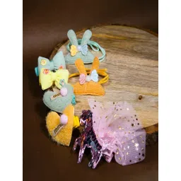 Jewelz Korean Style Hair Clips Cute Animals & Flowers for Kids ¿ Pack of 7-picture-33