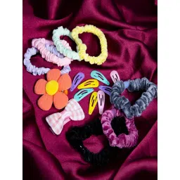 Jewelz Soft Silky Satin Scrunchies & Regular Scrunchies for Kids ¿ Pack of 17-picture-31