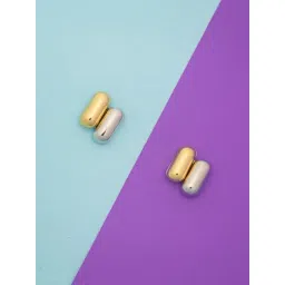 Jewelz Twin-Bar Metallic Stud Earrings for Women-picture-11