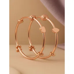 Jewelz Women 2 Handcrafted Rose Gold-Plated Bangle-Style Bracelet-picture-14