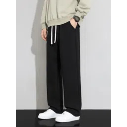 jexputi Men Solid Black Track Pants-picture-13